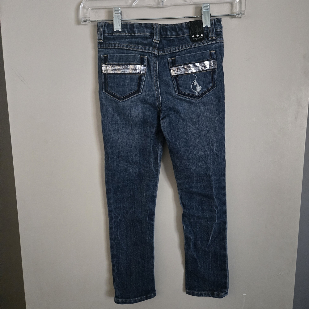 Baby Phat Girls Size 6 Sparkle Skinny Jeans